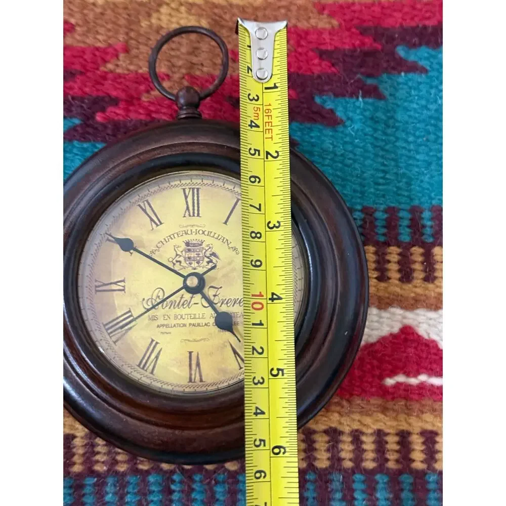 Vintage Chateau-Joullian Pontet Frères Quartz Pocket Watch Style Wall Clock.